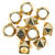 Metall Gro�loch-Perlen, Itoshii Ponii, Polygon, 11 x 7 mm, 10 Stk, Gold