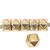 Metall Gro�loch-Perlen, Itoshii Ponii, Polygon, 11 x 7 mm, 10 Stk, Gold Bild 2