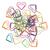 NEU B�roklammern Herzen, bunt, 30 St�ck