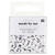 Kunststoff-Perlen, Buchstaben Mix, rund, 7 x 4 mm, 165 Stk, Wei�