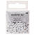 Kunststoff-Perlen, wei�, rund, 7 x 4 mm, 165 Stk, Herzen Silber