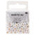 Kunststoff-Perlen, wei�, rund, 7 x 4 mm, 165 Stk, Herzen Gold