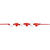 Kunststoff-Perlen, Herz Mix, 6 x 7 x 4 mm, 165 Stk, Wei�, Rot - Wei�-Rot