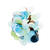 Konfetti rund mit Hot Foil, Blau-Gr�n-Mix, 20 g