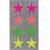 NEU Office Sticker Sterne, neon, Gr��e L, 4 Blatt - Gr��e L