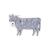 SALE Filzkuh Grau, 5,5x3,5x0,3 cm, 6 St�ck - K�he, Grau, 5.5x3.5cm, 6 St�ck