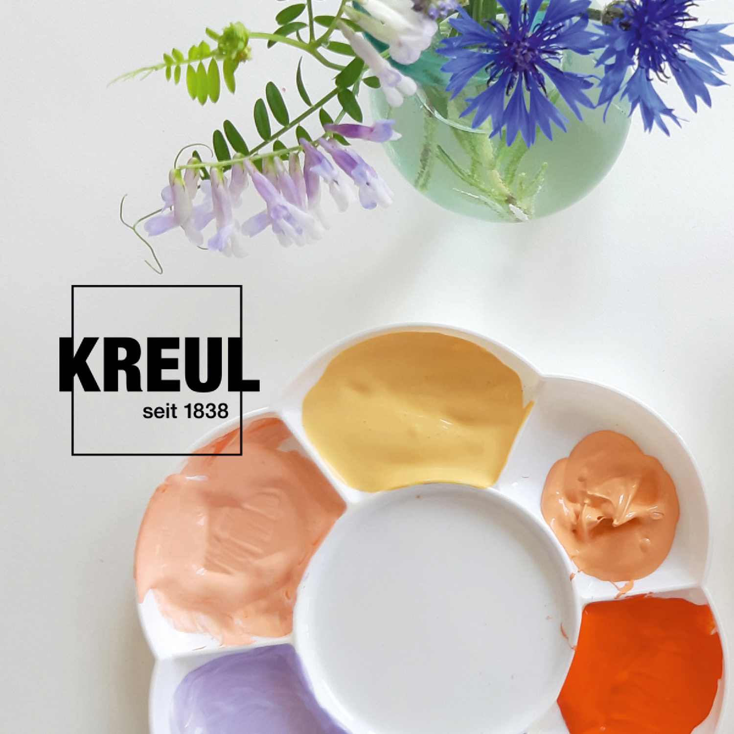 Kreul Acryl-Mattfarbe / Bastelfarbe, 50ml, Rot Bild 4