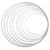 NEU Metall-Ring, Silber beschichtet, 5 St�ck, 10 cm - Silber, 10 cm, 5 St�ck