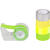 NEU Deko Tape / Klebeband, 5 Rollen + Abroller, Mini Akzente Neon Gr�n / Gelb