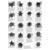 Bascetta-Stern-Set, Transparentpapier 115g/m�, 7,5 x 7,5 cm, 128 Blatt, Wei� Bild 4