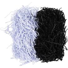 Papier-F�llmaterial, 2x50 g, L�nge 25-30 cm, Breite 3 mm, Schwarz, Wei�