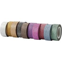 Glitzer-Klebeband Sortiment, B: 15 mm, 10 x 6 m