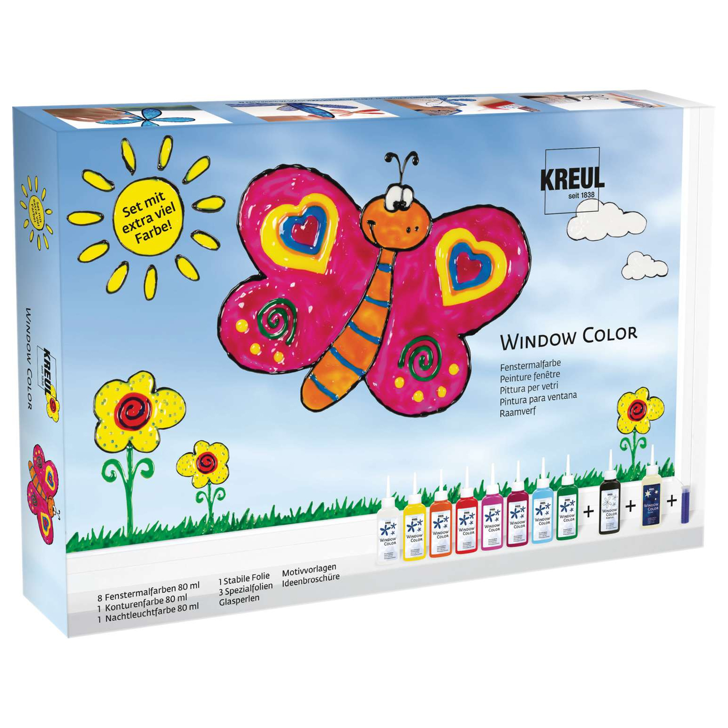 Glas-Design Window-Color-Set, 8 Farben & Zubeh�r