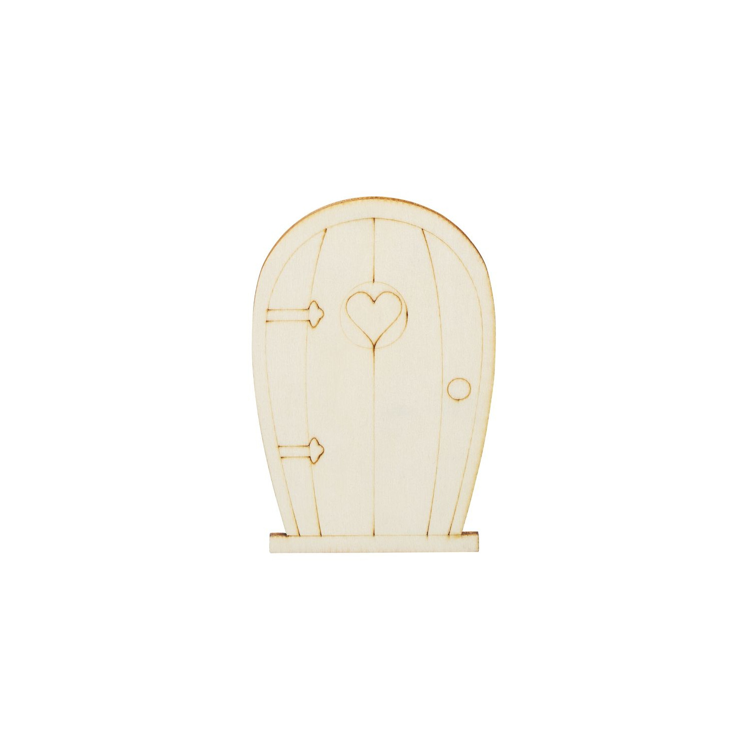 NEU Miniatur T�r / Wichtelt�r mit Herzmotiv, Holz, 6 x 10 x 0,3 cm