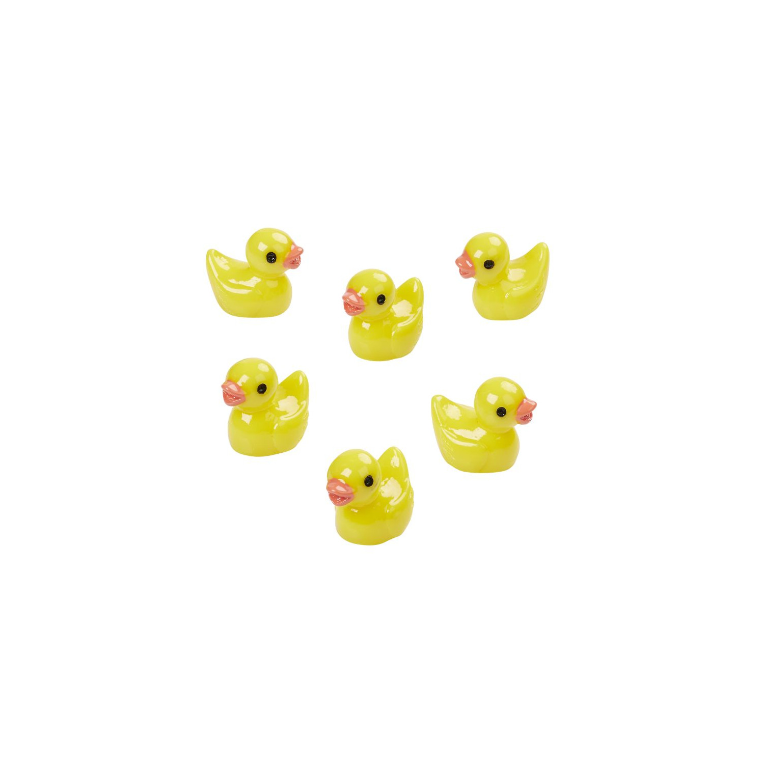 NEU Miniatur Badeenten aus Kunststoff, 6 St�ck, ca. 1,5 cm