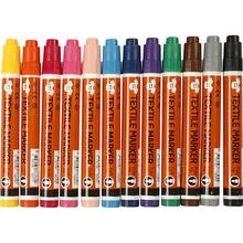 Stoffmalstifte, Strichst�rke 2-4 mm, Sortierte Farben, 12 St�ck