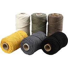 Makram�e-Kordel, L�nge 55m, � 4mm, Sortierte Farben, 6x330g