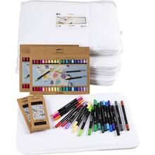 Gruppen-Kreativset Tischsets bemalen, Gr��e 30x45 cm, Strichst�rke 2,3+3,6 mm, Sortierte Farben, 30 St�ck