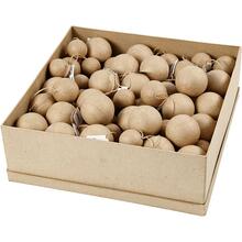 Weihnachtskugeln Pappmach�, Gro�pack 3 x 35 St�ck, Durchmesser 4 + 5 + 6 cm