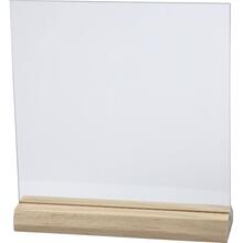 Glasplatte mit Holzst�nder, Gr��e 15,5x15,5 cm, Dicke 28 mm, 10 Set