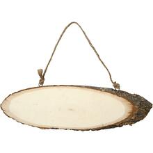 T�rschild Oval aus Naturholz mit Rinde, H: 6-10 cm, B: 23-28 cm, 1 St�ck