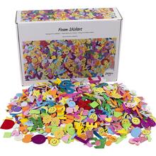 Moosgummi-Aufkleber, Emojis, Formen, Buchstaben & Zahlen, selbstklebend, 10-40 mm, 2640 St�ck
