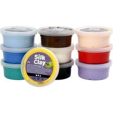 Silk Clay - Sortiment, sortierte Farben, Basic 1, 10 Dosen � 40g