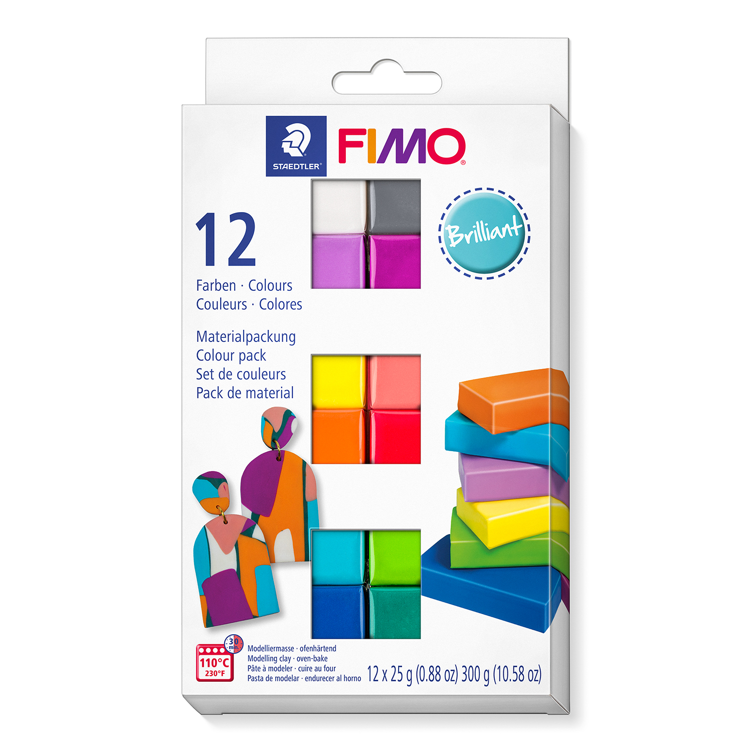 Staedtler Fimo Soft Set Brillant 12 Halbbl�cke