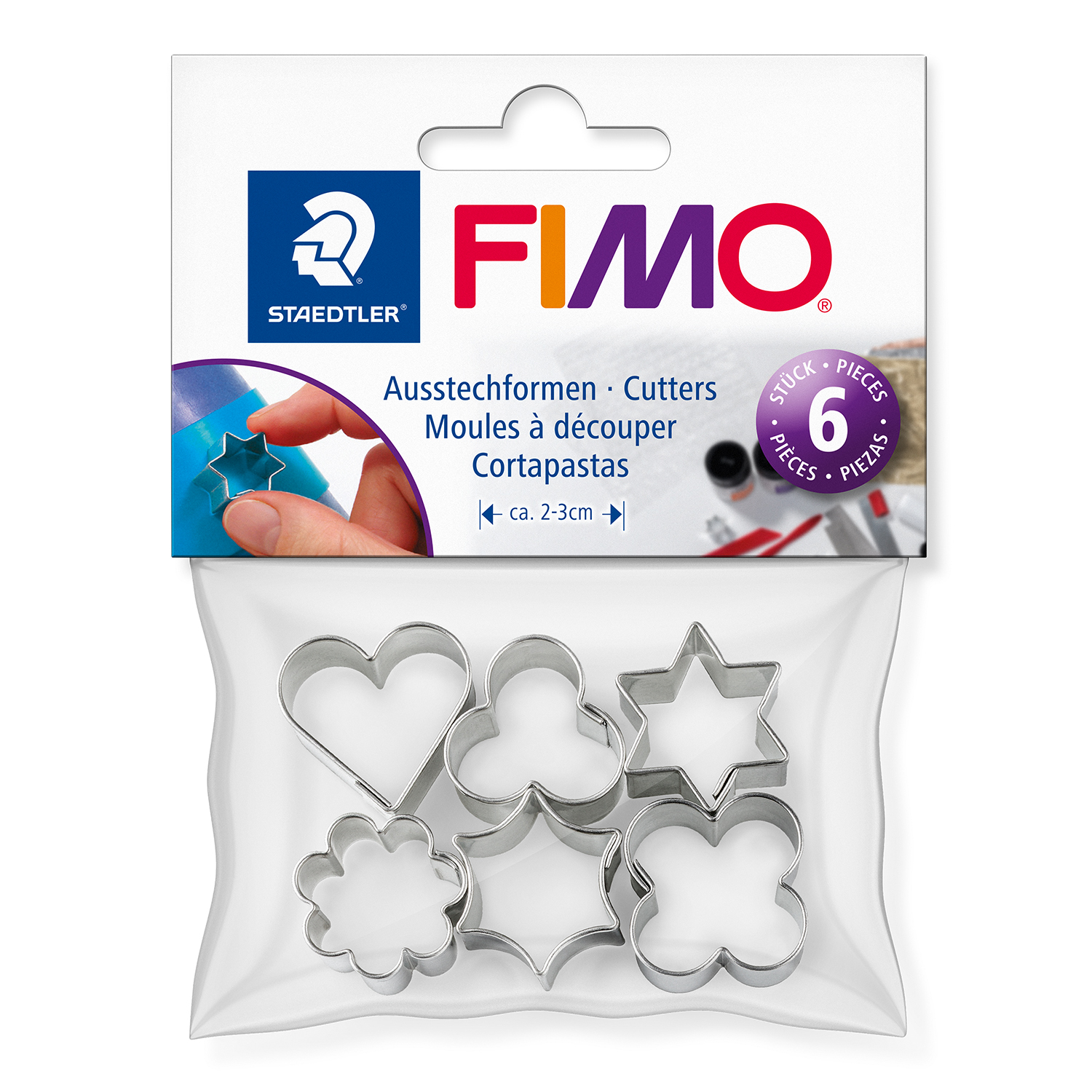 Ausstechformen aus Metall, ca. 2 cm, 6 St�ck