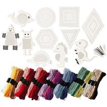 Gruppen-Kreativset Stickfiguren, Gr��e 8-17 cm, Sortierte Farben