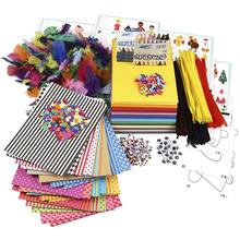 Gro�es Kreativ-Set mit Materialien und Schablonen, Sortierte Farben, 1 Set