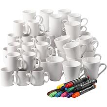 Gruppen-Kreativset Porzellanbecher, H�he 7-10 cm, Wei�, 1 Set