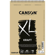 NEU Canson XL Kraft Spiralblock, DIN A5, 40 Blatt, 90 g/m�