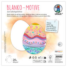 Blanko-Motiv Osterei aus Fotokarton, 300g/qm, 20 St�ck, 19 x 25 cm