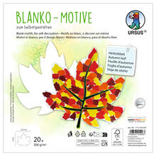 Blanko-Motiv Herbstblatt aus Fotokarton, 300g/qm, 20 St�ck, 22,5 x 21 cm