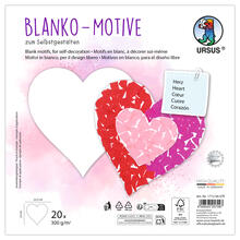 Blanko-Motiv Herz aus Fotokarton, 300g/qm, 20 St�ck, 22,5 x 21 cm