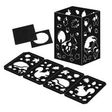 Laternen-Rohlinge eckig, ca. 14 x 20 cm, schwarz, Waldtiere, 25 St�ck