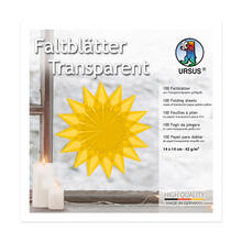 Faltbl�tter Transparentpapier, 14 x 14 cm, 42g/qm, 100 Blatt, Goldgelb
