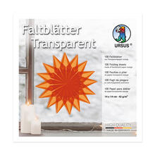 Faltbl�tter Transparentpapier, 14 x 14 cm, 42g/qm, 100 Blatt, Orange