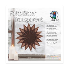 Faltbl�tter Transparentpapier, 14 x 14 cm, 42g/qm, 100 Blatt, Braun