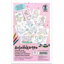 Ausn�hkarten zum Aussticken und Ausmalen, 11 x 17 cm, 10 Blatt, 10 Motive
