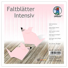Faltbl�tter intensiv, 100 Blatt, 15 x 15 cm, Altrosa