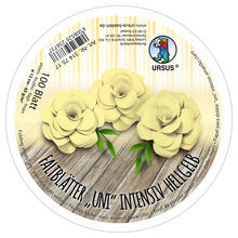 Faltbl�tter Rund, intensiv durchgef�rbt, 100 Blatt, � 12 cm, 65g/qm, Hellgelb