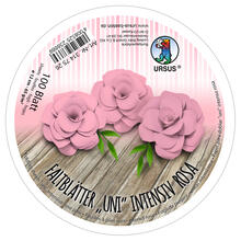 Faltbl�tter Rund, intensiv durchgef�rbt, 100 Blatt, � 12 cm, 65g/qm, Rosa