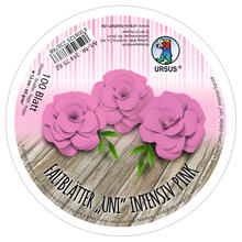 Faltbl�tter Rund, intensiv durchgef�rbt, 100 Blatt, � 12 cm, 65g/qm, Pink