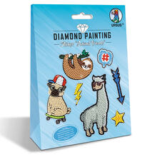 Diamond Painting Bastelset f�r Sticker mit Zubeh�r, Tierische Freunde