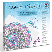 Diamond Painting Set Mandala, 30 x 30 cm Keilrahmen mit Zubeh�r, T�rkis-Lila-Anthrazit