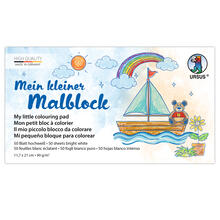 Mein kleiner Malblock, hochwei�, holzfrei, 11,7 x 21 cm, 90g/qm, 50 Blatt