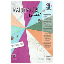 Naturpapiere Oceana, handgesch�pft, ca. 22 x 32 cm, 10 Blatt sortiert