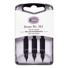 SALE Brause Schreibfeder Stenofeder fein, 3er Set